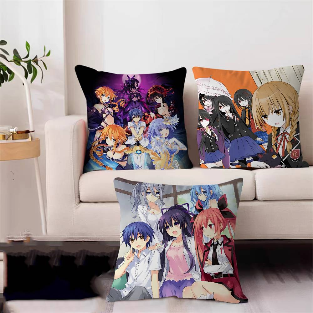 Anime D-DATE-A-LIVES Cushion Cover Pillow Cover Decor Pillowcase Printed Cushion Case For Couch
