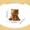 Carved Wooden Cat Statue Animal Figure Desk Carving Ornament Miniature Kitten Figurine for Companies