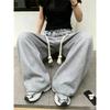 Women's American Sports Street Style Winter Style Thickened Loose Machete Thick Rope Wide Leg Pants and Sweatpants
