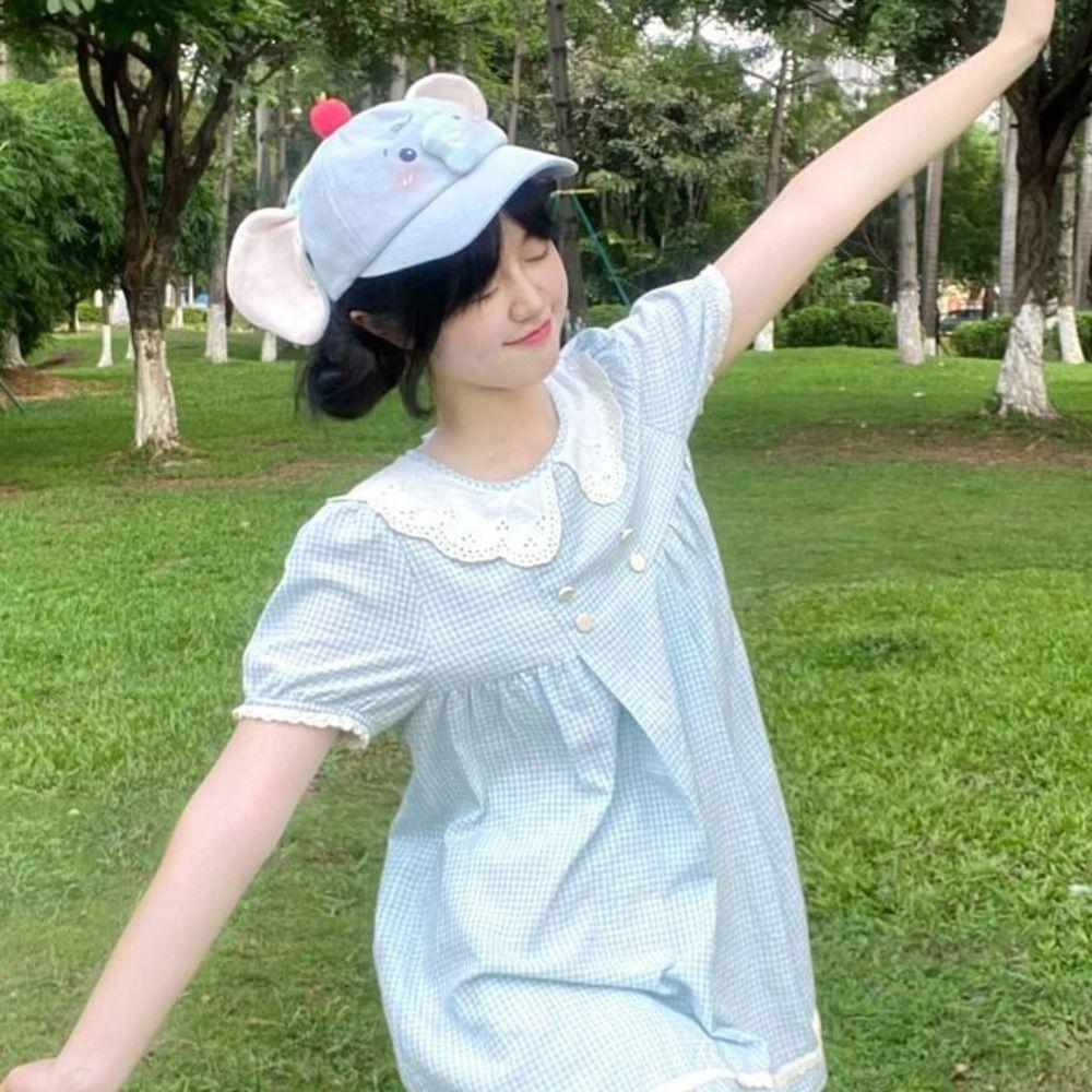 Y2k Peaked Cap Animals Sun Hat Cartoon Baseball Cap  Girls