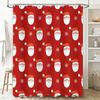 Festive Christmas Santa Claus Red Pattern Bath Shower Curtain Decorative Waterproof Home Textile Bathroom Accessories