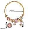 Alloy Adjustable Demon Eye Four-Leaf Clover Rabbit Letter Beaded Bracelet for Women