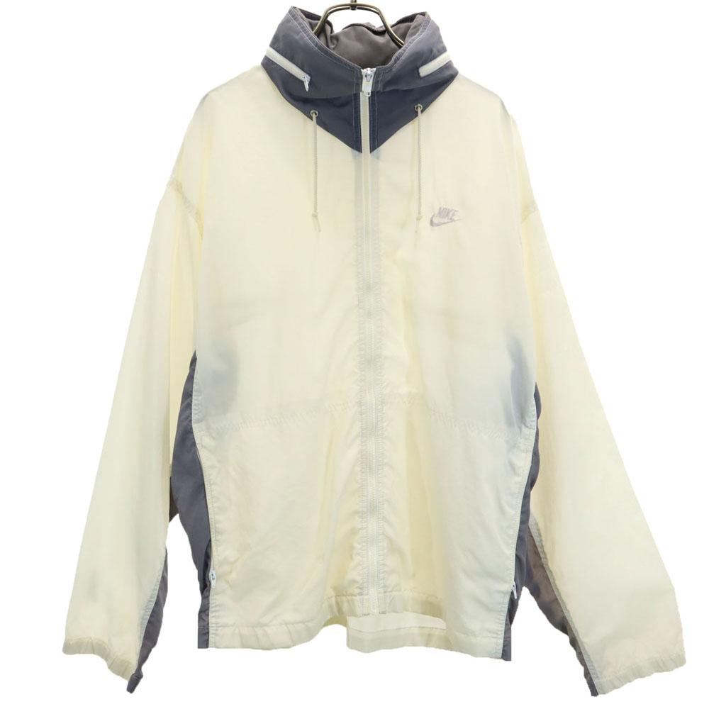 

NIKE 80s Vintage Navy Tag Nylon jacket L White system Men s Used