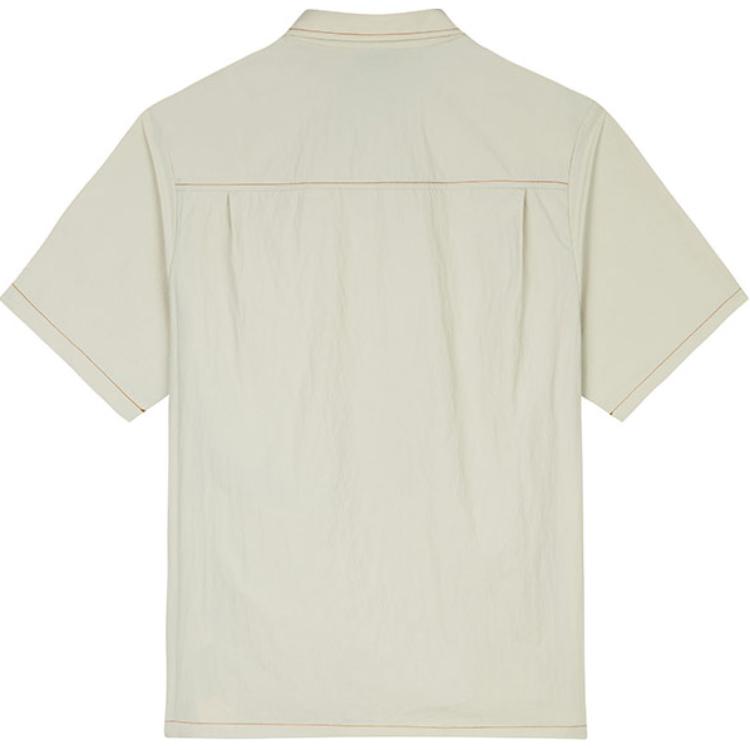 Anta X National Geographic Outdoor Series Solid Color Button-Down Comfortable Breathable Short Sleeve Shirt Men shirts Hao-Yu-Gray 152436117-1