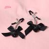 1Pair Bondage Bowknot Nipple Clamps with Small Bell Sexy Metal Breast Stimulation Exotic Accessory Hairball for Women's Sensatio
