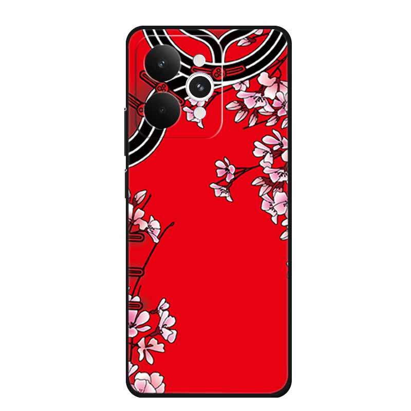 For Realme 15 15 Pro 5G Black Case 3D TPU Silicone Soft Back Cover For Realme C15 6.5" Funda Emboss Relief Flowers Bag Casing