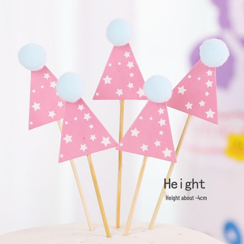 Pink Themed Cake Decor: Heart & Cloud Balloons with Insert Cards for Birthday Parties