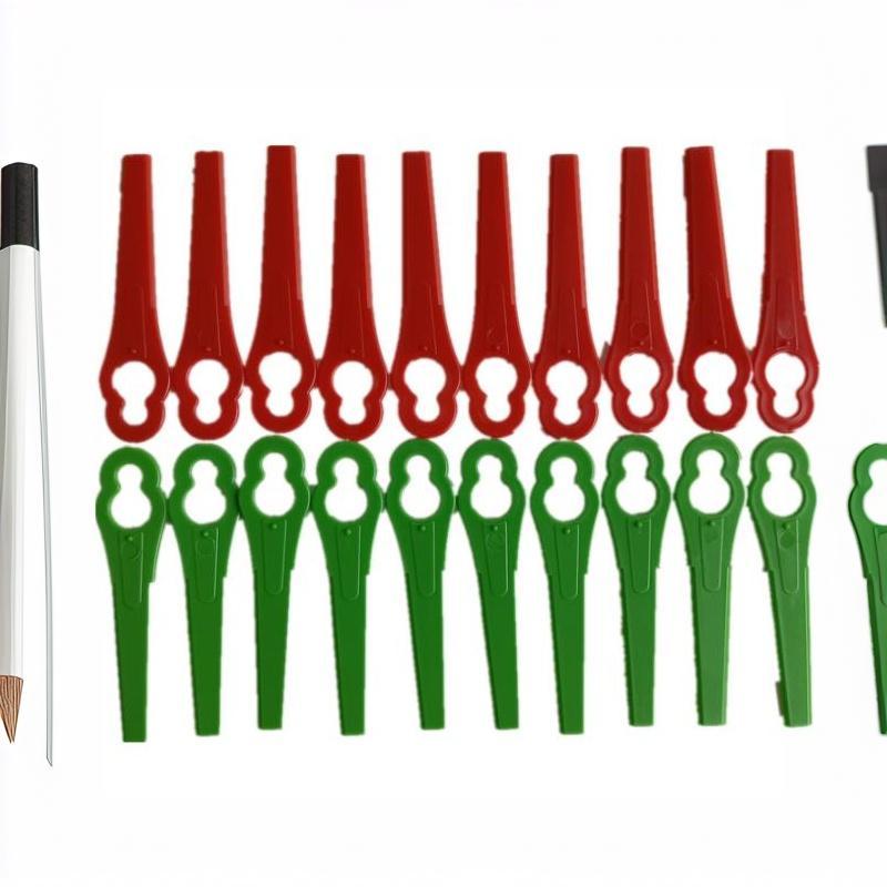 100Pcs Plastic Cutter Blades For Electric Cordless Grass Trimmer Strimmer Tool Grass Trimmer Blades Replacement Garden Tool