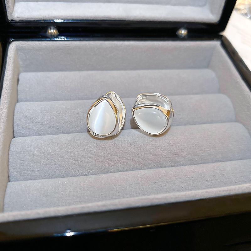 French cold wind simple geometric flower ear love ring earrings personalized versatile earrings