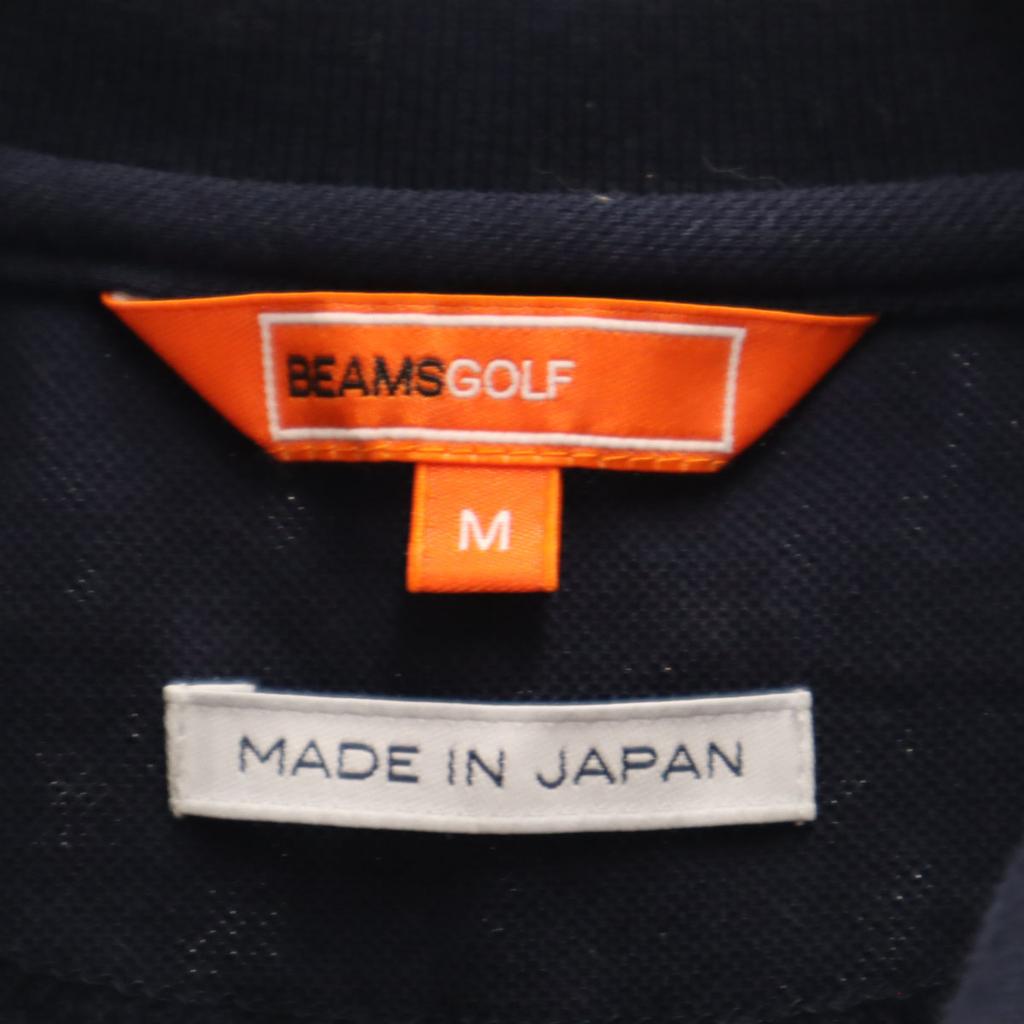 BEAMS GOLF Made In Japan Short Sleeve Polo Shirt M Navy Women Used