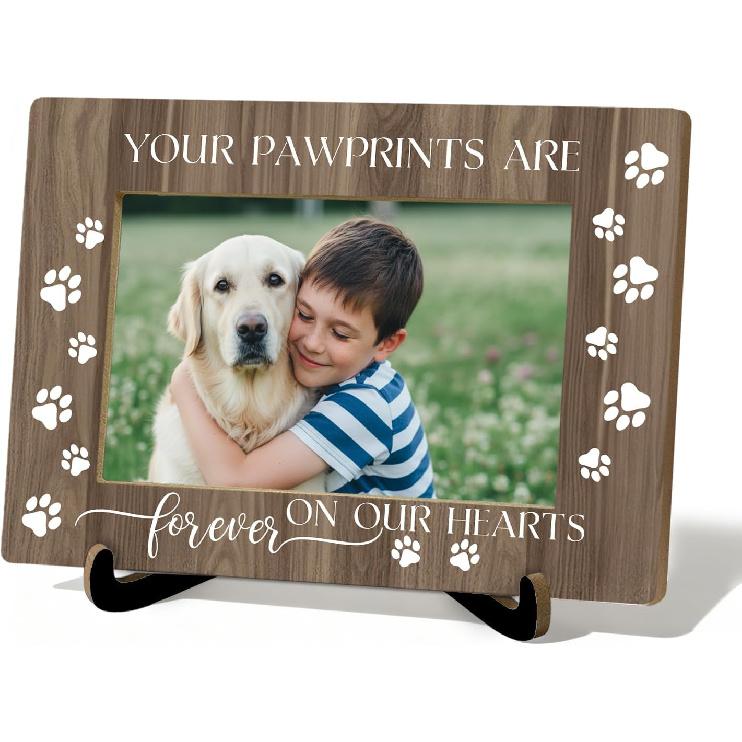 Dog Memory Memorial Gifts 4x6 Picture Frame, Dog Loss Sympathy Gifts Photo Frame, Pet Dogs in Loving Memory Picture Photo Frames 4"x6"for Desk