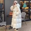 Nueva Parka de Invierno Negra Retro Chaqueta Mujer Oversize Grueso Abrigo de Algodón Chic Coreano Holgado con Capucha Casual Largo Abrigo