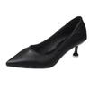 2024 Women's Black Pointed Toe Stiletto High Heels