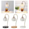 Modern Wax Melt Candle Warmer Lamp Crystal Lampshade Table Light EU Plug Wood Base