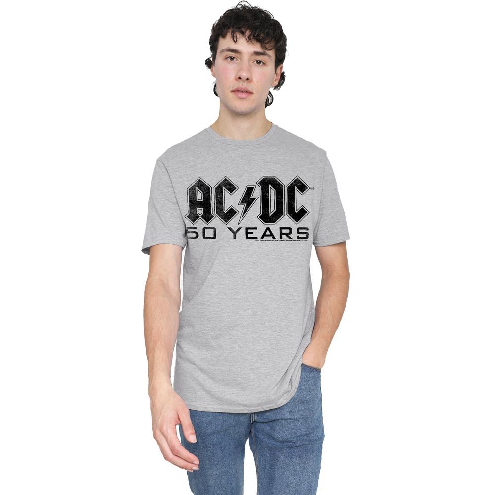 AC/DC Mens 50 Years Logo T-Shirt