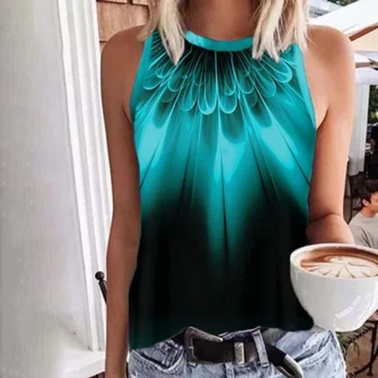 

Женская майка с цифровой печатью, удобная одежда, повседневная блузка без рукавов для улицы