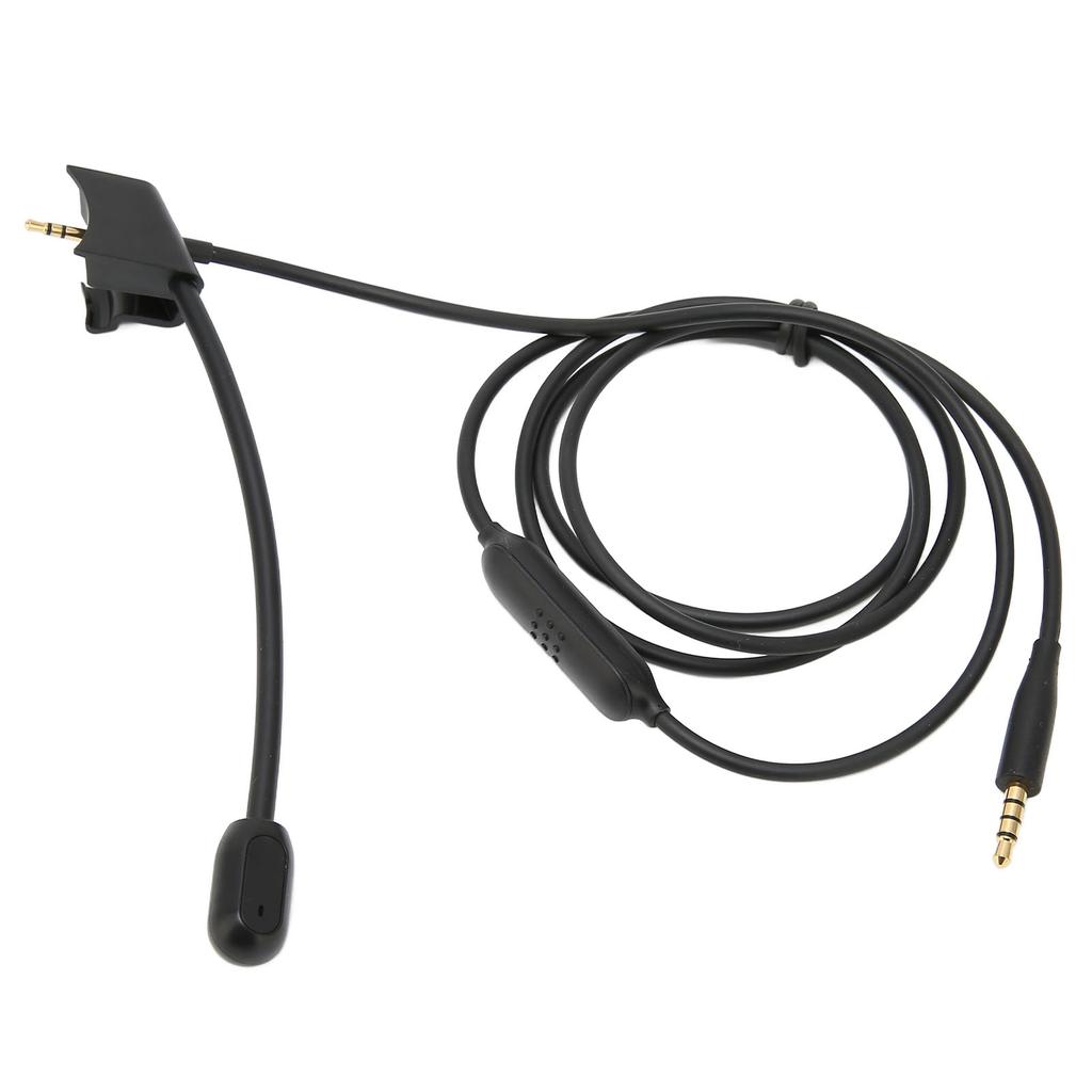 Cable Boom Microphone Noise Reduction Microphone Audio Cable with Mute Control for QC35 QC35 II Gaming Headsets