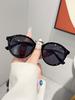 1Pc High-End Round-Frame Women's Sunglasses, Uv Protection, Versatile for Commuting, Street Photography, and Vacation