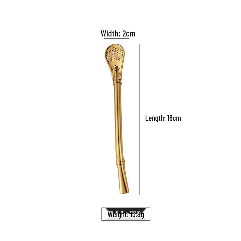 Qianxing 304 Stainless Steel Filter Straw Spoon