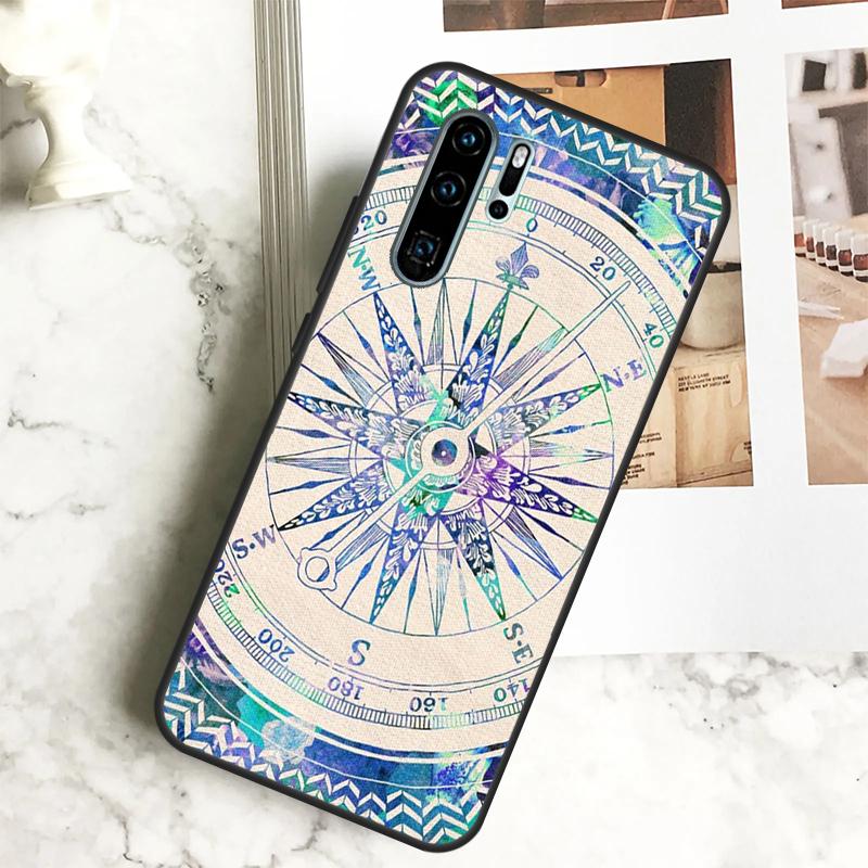 Compass For Huawei Nova 5T 9 10 SE 7i 8i 11i 12i Y60 Y61 Y70 Y72 Y73 Y90 Y91 P20 P40 P30 Lite Case