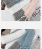 Korean Cute Fluffy Bow Knit Scarf - Women's Winter Neck Warmer
