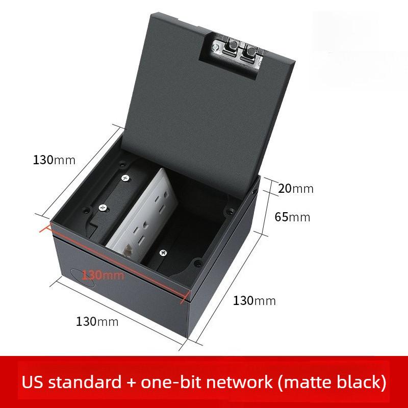 Stainless Steel Embedded Ground Socket Invisible Flat Style Floor Socket Universal Hidden Ground Socket Box