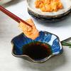 Chinese Style Bone China Dipping Dish & Bamboo Tray Set