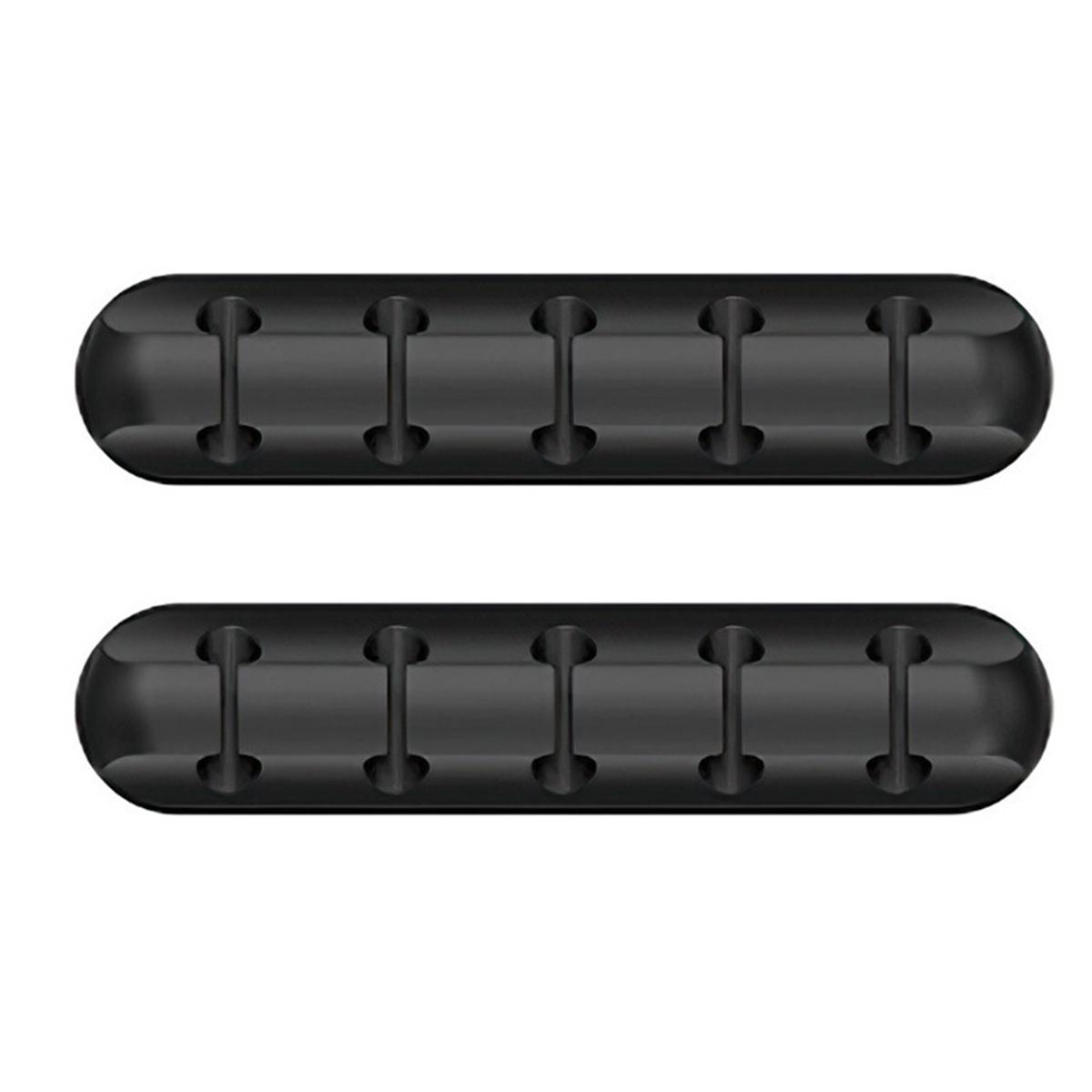 

Держатель кабеля Зажимы Органайзер для кабеля Силиконовый USB-кабель Намотка Управление Зажимы Самоклеящиеся для мыши Клавиатура Гарнитура 2PCS-5 Clips-Black