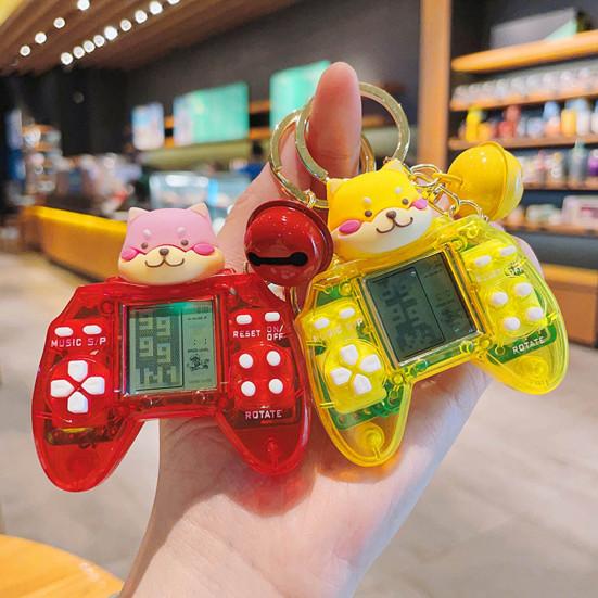Retro Game Keychain Creative Cartoon Mini Game Machine Fun Handheld Entertainment for All Ages Pendant