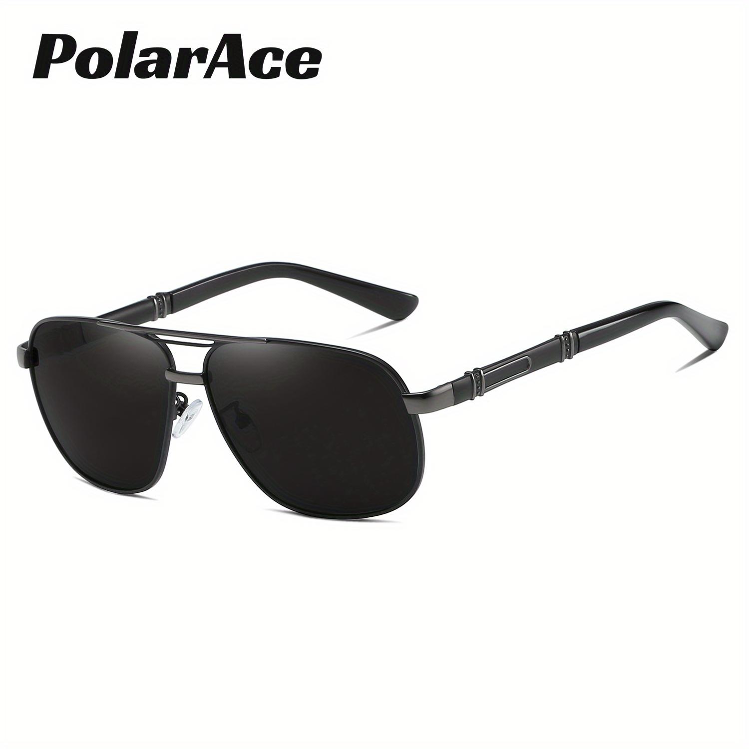 PolarAce Унисекс Поляризованные двухлучевые солнцезащитные очки в металлической оправе — фото 7