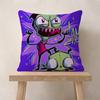 Funny Anime IInvader ZIM Pillow Case Fashion Square Pillowcase Bedroom Sofa Room Ins Decoration Leisure