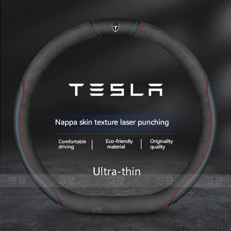AMN1 For Tesla Model 3 Model S Model Y Model X Roadster Car Steering Wheel Cover 2019-2025 Auto interior Steering Wheel Accessories
