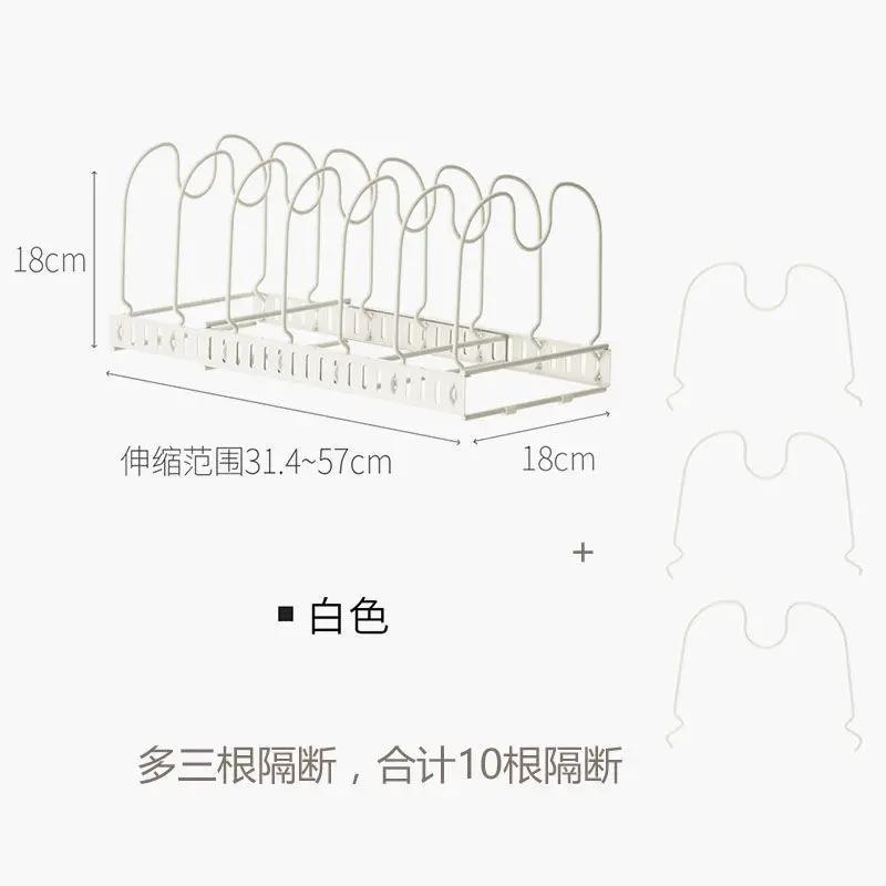 Raft Organizator Extensibil de Bucătărie Suport de Depozitare pentru Blat Spațiu de Depozitare în Dulap Organizator pentru Oale și Tigăi pentru Dulap