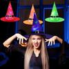 Led Halloween Witch Hat Light Witch Hat Luminous Festival Dress Up Hat Halloween Decoration Day Of The Dead Party Cosplay Props