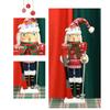 Christmas Nutcrackers Ornament Small Wooden Soldier Christmas Decorations Nutcrackers Figure Ornament for Table Shelf