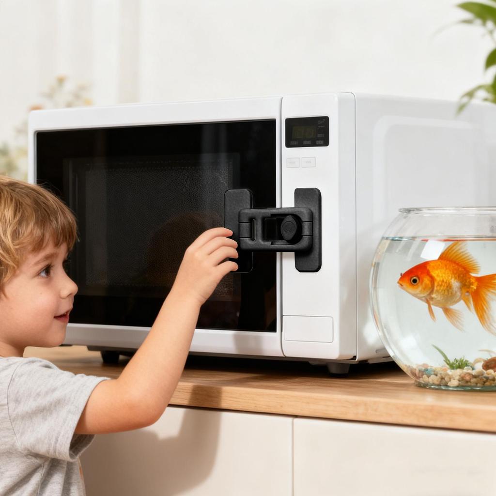 Drill-free Child Safety Lock Child Proof Refrigerator Lock Prevents Baby Fingers From Being Pinched For Kitchen Freezer Oven