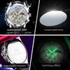 OLEVS 3609 Luxury Leather Quartz Mens Wristwatches Original Moon Phase Chronograph Waterproof Luminous Watch for Men Reloj Mujer