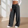 Women's Low Loose Fit Yoga Pants Wide Leg Sweatpants Color