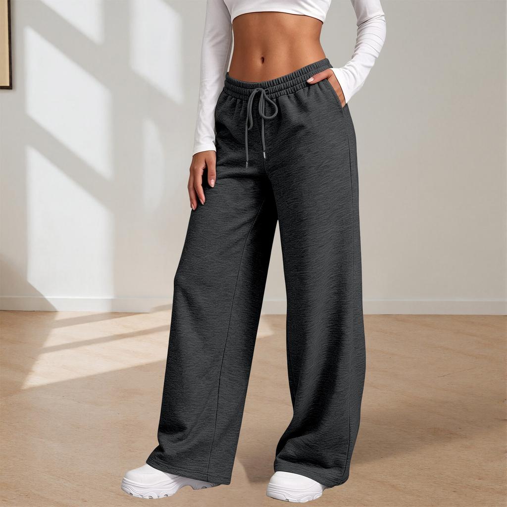 Women's Low Loose Fit Yoga Pants Wide Leg Sweatpants Color