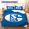 FC Schalke 04 Set Copripiumino Trapuntato Federa Decorazione per la Casa Regalo di Compleanno (1 * copripiumino + 2 * federa, senza nucleo)