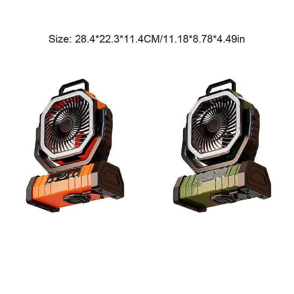 Portable Silent LED Light Fan With 270° Head Rotation For Camping Or Travel Portable Air Circulator