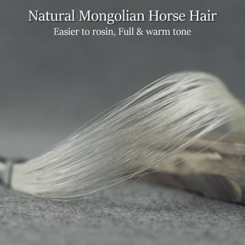 VINGOBOW Brazilwood Cello Bow, 35.6 cm-43.2 cm, Full Size, 71.5 cm, Ebony, Frog, Natural, Mongolian White, Horsehair, Balanced Sweet Tone