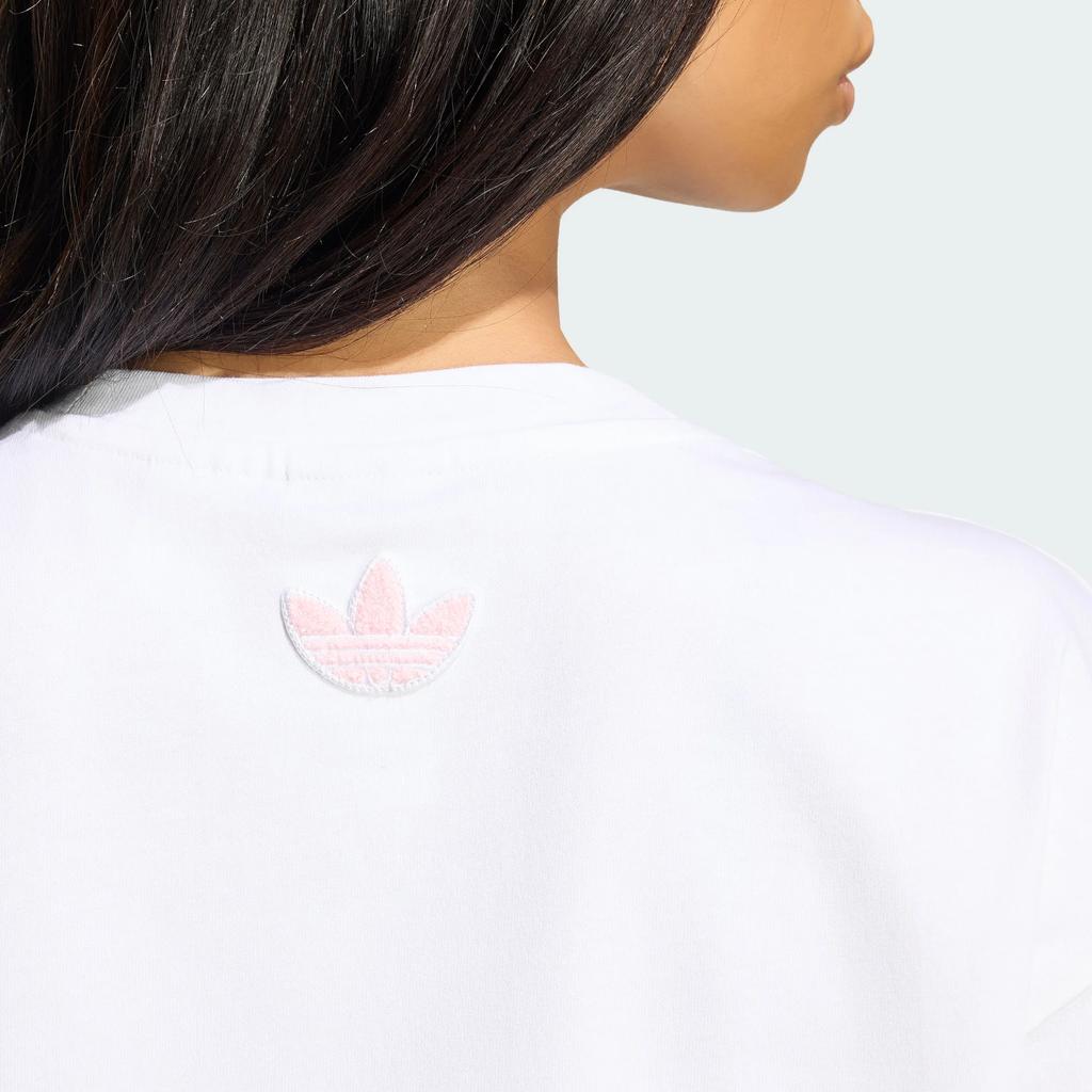 adidas Originals X Care Bears Knitted Comfortable Loose Sports Striped Short Sleeve T-Shirt Women Tops KR1480