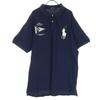 One Point Logo Short Sleeve Polo Shirt XXL Navy Men's Used