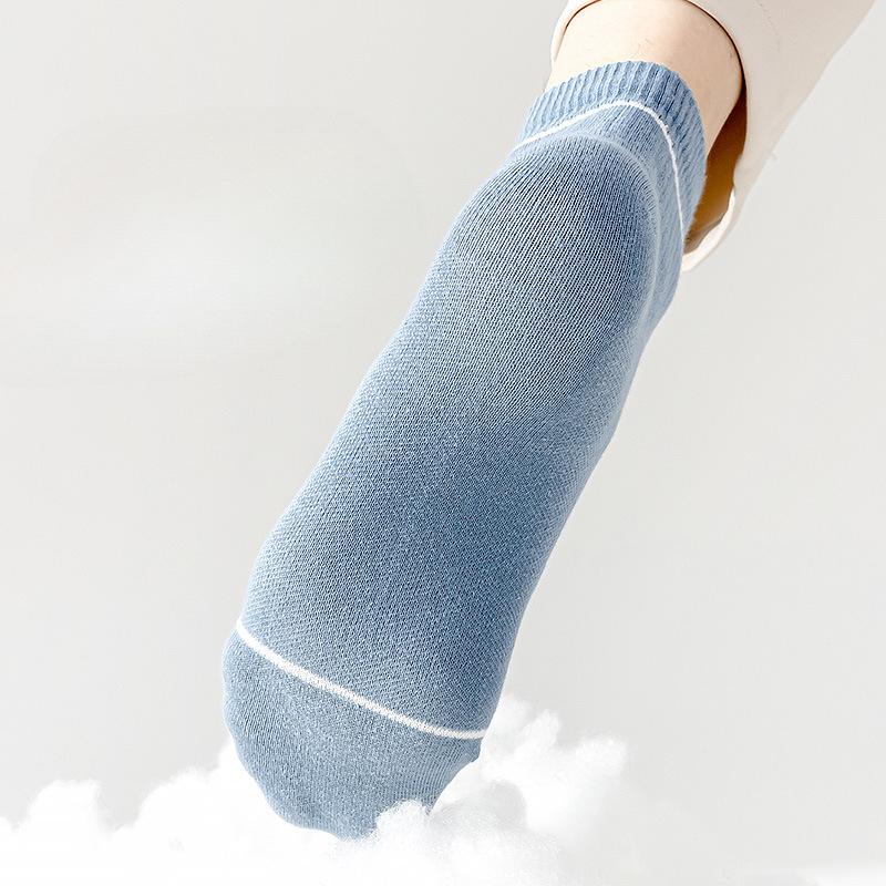 Men's Summer Thin Mid-calf Cotton Socks Spring and Summer Sweat-absorbing and Breathable Sports Trendy Short Calf Socks