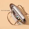NUCELLE Shoulder Bag, Large Capacity, Tote Bag, Commuter Bag, Apricot Color, Medium Size