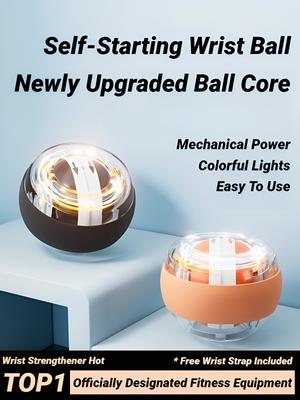 Self-Starting Multi-Functional Forearm Exerciser Power Ball Wrist Booster Trainer Hand Strength Grip Light-Up Strengthener