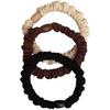 Versatile Black Elastic Hair Tie with Durable Leather Case