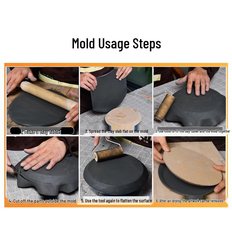Ceramic Tool Set: MDF Printing Blank Mold for Clay Slab, Sculpture, Vessel Forming, Hanging Demolding