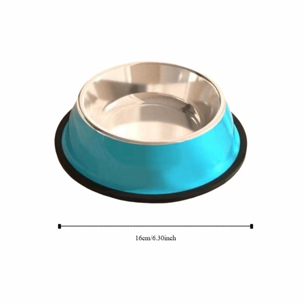 Odolná nerezová miska pro domácí mazlíčky kočky a psy Neklouzavá Snadno čistitelná Kovová miska na krmivo Miska na vodu proti překlopení Příslušenství pro domácí mazlíčky
